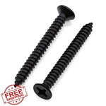 Glvaner #10 X 2.5" Black Stainless Steel Flat Head Self-tapping Screws 50PC. Fixed Price $20.00.