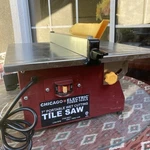 7 Portable Wet Cutting Tile Saw 69231, Chicago Electric Power Tool, Plus Extras. Fixed Price $33.72.