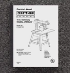 Owners Instruction Manual Fits Craftsman 315.220100 Radial Arm Saw. Fixed Price $15.97.