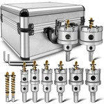 Tct Carbide Hole Saw Kit For Hard Metal, 12 Pcs Heavy Duty Tungsten C.... Fixed Price $71.43.