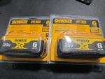2X New Dewalt 20V Max Xr 6.0AH Lithium Batteries Li-ion DCB206-2. Fixed Price $108.89.