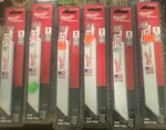 Packs Of New Milwaukee 48-00-5186 Sawzaw BLADES.24TPI.. Fixed Price $75.00.