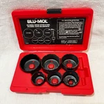 Carbon Steel Hole Saw Kit With Pieces Blu-mol 6561 Hard Case. Fixed Price $12.54.