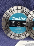 Makita A-94736 14" Diamond Blade Lot Of 2 Concrete Masonry Cutting Discs. Fixed Price $109.67.