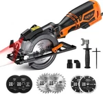 Tacklife Mini Circular Saw, 5.8A 3500RPM, Metal Handle With 6 Blades (4-3/4" &. Fixed Price $85.00.