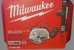 Milwaukee 0740-22 M28 Cordless 6-7/8" Metal Cutting Saw Batteries And Charger. Fixed Price $359.99.