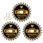 Foxbc 3 Inch Circular Saw Blade 24T Carbide Cuts For Wood, Plastic, Yellow. Fixed Price $26.17.