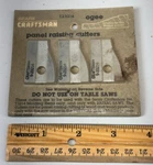 Craftsman 9-23216 Ogee Cutters Set Of Planer/molder. Fixed Price $12.50.