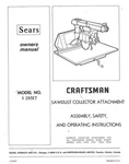 1974 Craftsman 9-29517 Radial Arm Saw-dust Collector Attachment Instructions. Fixed Price $20.24.