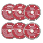 4" Assorted 6 Pc Diamond Disc Blades Segmented/turbo/continuous Rim Heavy Duty. Fixed Price $28.99.