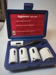 6 Piece Aggressor Six Hole Saw Set Blu-mol Bi-metal With Case. Fixed Price $28.88.