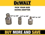 Dewalt Socket Size Adapter 1/4" 3/8" 1/2" Drive Pick Your Save On Set. Fixed Price $7.87.
