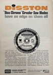 1965 Print Porter Hardware Disston "diss-chrome" Circular Saw Blades Edge. Fixed Price $8.00.