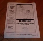 Sears Craftsman 10 Inch Radial Arm Saw Owners Manual 113.198411 198611. Fixed Price $15.95.