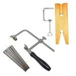 3 Professional Jeweler's Saw Set Frame 144 Blades Wooden Pin Clamp. Fixed Price $35.62.
