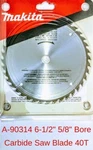 Makita A-90314 Oem 6-1/2" Tct 40T C/saw Blade W/ 5/8" Arbor Gen/purpose For Wood. Fixed Price $21.95.