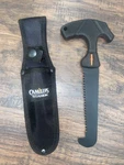 Camillus Titanium Saw Black Rubber Handle With Sheath. Fixed Price $18.00.