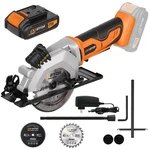 Mini Circular Saw 4-1/2" Cordless Power Tool With Laser Guide & 2.0A Battery, 34. Fixed Price $94.99.