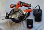 Black And Decker BDCCS20 20V Max 5-1/2 In. Circular Saw With Charger Battery. Fixed Price $64.99.