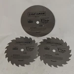 Craftsman 7-1/4" Chisel Tooth Saw Blades 20T Plywood Cutoff 150T. Fixed Price $24.99.
