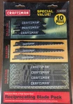 Craftsman Reciprocating Blade Pack 10 Piece 928990 New.. Fixed Price $44.99.