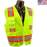 SV6G2X Two Tone Class Safety Vest In Green - Enhanced Visibility And Comfort. Fixed Price $12.99.