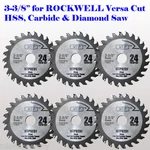 6X 3-3/8-INCH Carbide Tip Saw Blade For Rockwell Versacut RK3440K RK7004 Worx. Fixed Price $22.95.