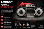 Bauer 1678E-B Corded Variable Speed Deep Cut Band Saw Kit. Fixed Price $130.00.