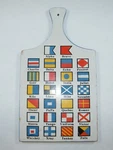 Nato Phonetic Alphabet Wood Cutting Board Plaque 15" X 8 1/4" Bravo. Fixed Price $34.30.
