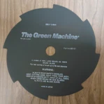 Green Machine Brush Cutter Blade #92121. Fixed Price $55.00.