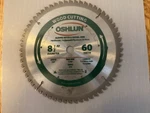 3 Carbide Crosscut Blades 8 1/2 Oshlun, Metabo, Hitachi, (1) 1/4 Steel Delta. Fixed Price $30.00.