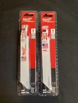 Milwaukee 48-00-5186 6", 24 Tpi Thin Metal Reciprocating Saw Blade 5PK Lot Of. Fixed Price $18.99.