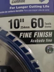 Avanti Pro 10" 60 Tooth Fine Finish Circular Saw Thin Kerf Carbide Blade Gc. Fixed Price $55.00.