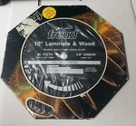 Nos Freud LU98M010 10" X 5/8" Arbor Laser Cut Carbide Blade Laminate & Wood. Fixed Price $55.95.