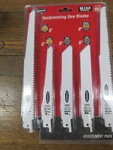 Warrior Reciprocating 6" & 9" Saw Blades 15 Piece Set For Wood Metal Gen Purp. Fixed Price $14.00.