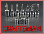 Craftsman 11PC 1/4 3/8 Phillips Flat Blade Screwdriver Socket Wrench Bit Set. Fixed Price $18.59.