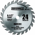Rockwell RW9281 1/2-INCH 24T Carbide Tipped Compact Circular Saw Blade. Fixed Price $12.34.