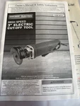 Chicago=electric High Speed Cutter Tool 68523 Owners Manual. Fixed Price $19.99.