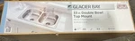 Glacier Bay 33IN. Drop-in Double Bowl 20G Stainless Kitchen Sink W/faucet*open*. Fixed Price $112.95.