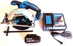 New Makita XSS02 Circular Saw Volt, (1) BL1840B Battery, Charger 6 1/2". Fixed Price $299.97.