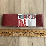 New! Diablo 3" X 21" Grit Sanding Belt Pack DCB321050S02G. Fixed Price $7.49.