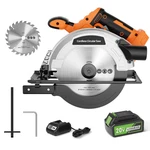 Tacklife 7-1/4 Inch Cordless Circular Saw With 4.0AH Battery And Charger 20V Bru. Fixed Price $83.52.
