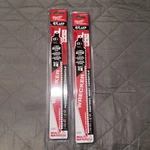 2X 4-PACK Milwaukee 9 6 Tpi Wrecker Nitrus Carbide Multi-purpose Saw Blades. Fixed Price $50.00.