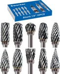 Sworker 10 Pcs Carbide Burr Set 1/8 Shank Compatible With Dremel Milwaukee B.... Fixed Price $20.60.