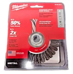 4" Milwaukee Stringer Bead Wire Wheel Brush 48-52-5010 .016" Steel 5/8-11 Nut. Fixed Price $27.95.