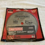 Craftsman Circular Saw 7 1/4 Inch 150 Blade Tooth Steel S100 932263 New. Fixed Price $8.49.