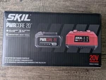 Skil Pwrcore 20V 4.0AH Battery And 60W Charger Starter Kit (CB5196B-11). Fixed Price $79.99.