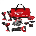 Milwaukee M18 Fuel 5-TOOL Combo Kit 3697-25. Fixed Price $1130.47.