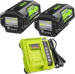 2PACK 40V Lithium Ion Batteries And OP401 Charger Replacement For Ryobi. Fixed Price $169.99.