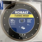 Kobalt Turbo Mesh Diamond Saw Blade 10 In Granite Marble Ceramic. Fixed Price $39.99.